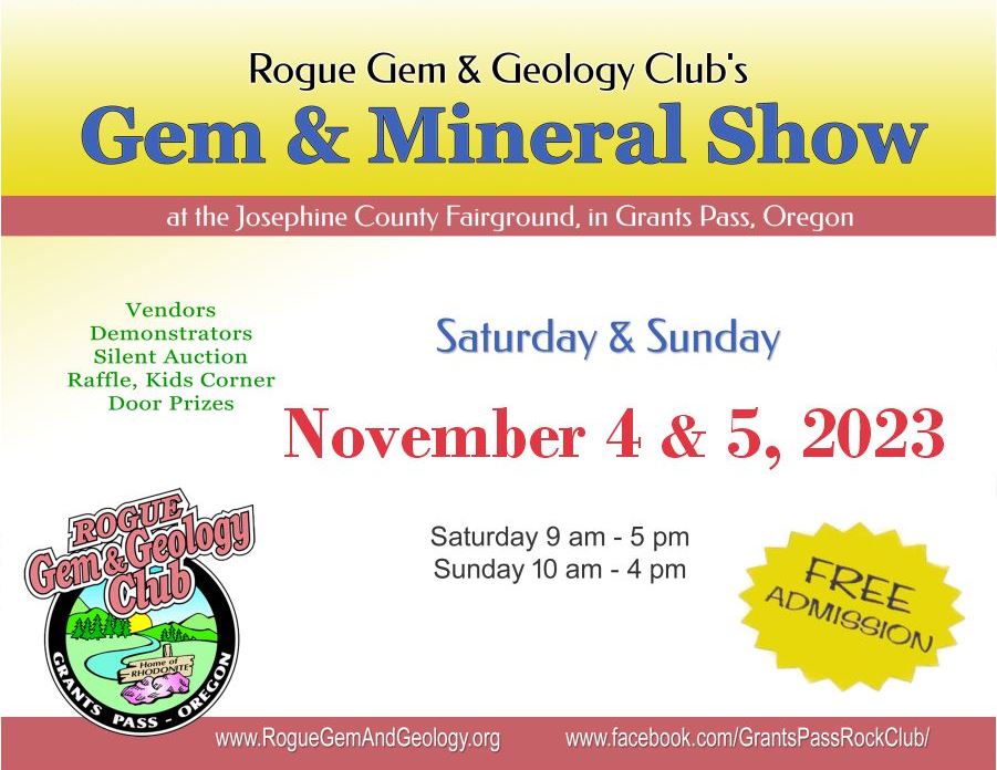 RGGC Fall 2023 Gem & Mineral Sale poster