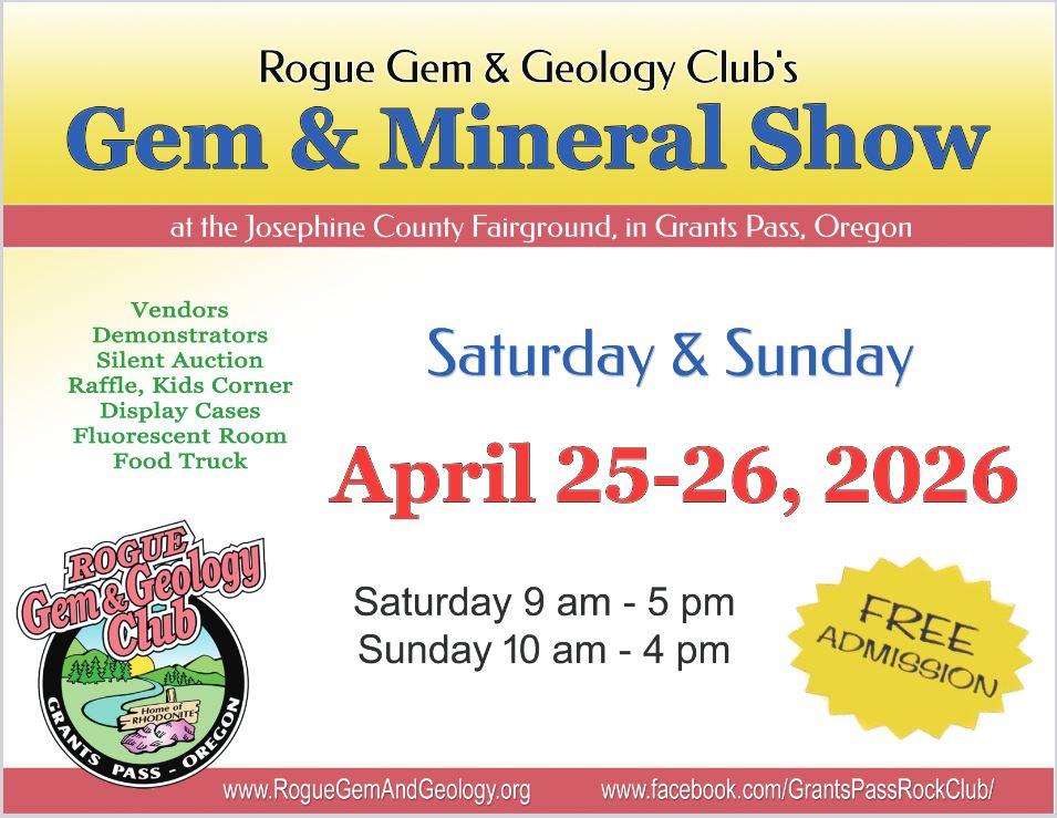 RGGC Spring 2026 Gem & Mineral Show poster