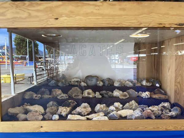 image of Nick's agate display case