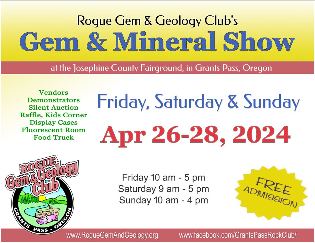 RGGC Spring 2024 Gem & Mineral Show poster